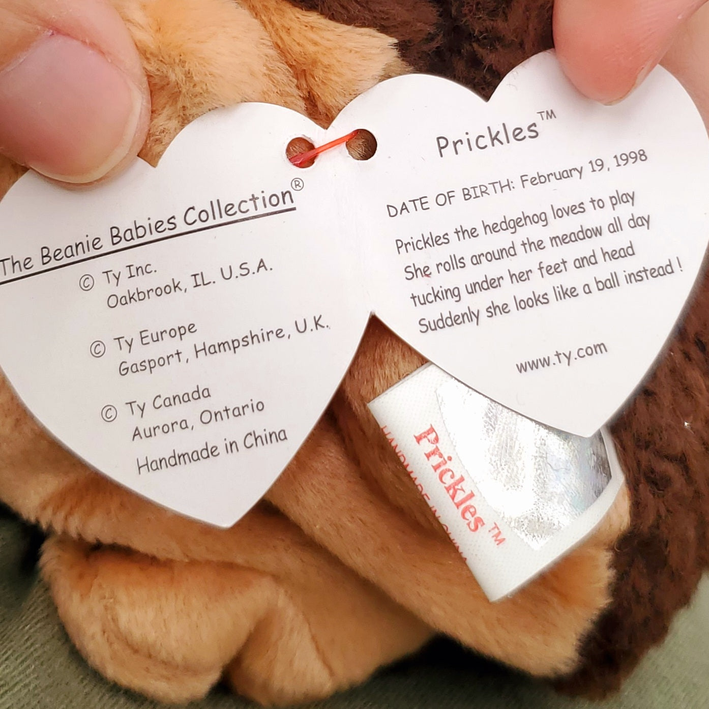 1998 Beanie Babies 2 Pack-Canyon the Cougar and Prickles the Hedgehog