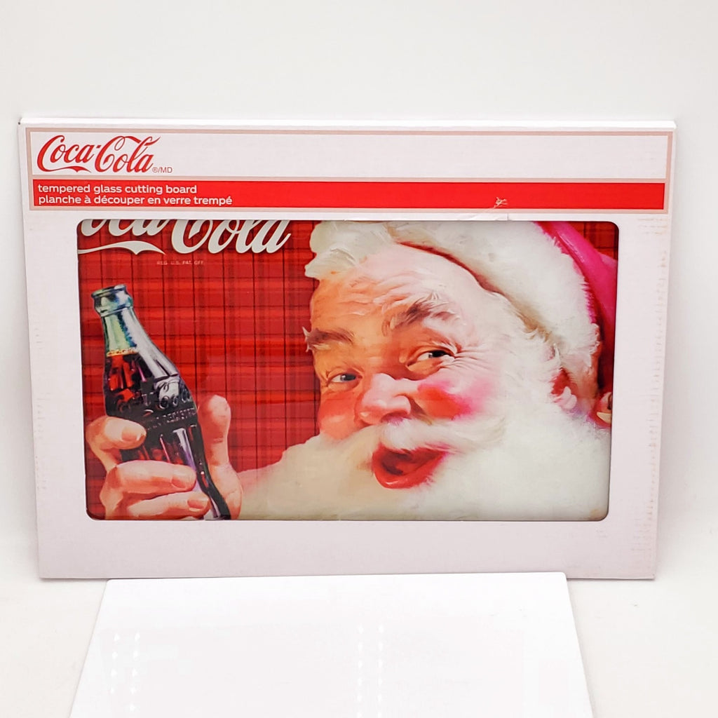 Tempered Glass Cutting Board- Coca-Cola Santa Claus