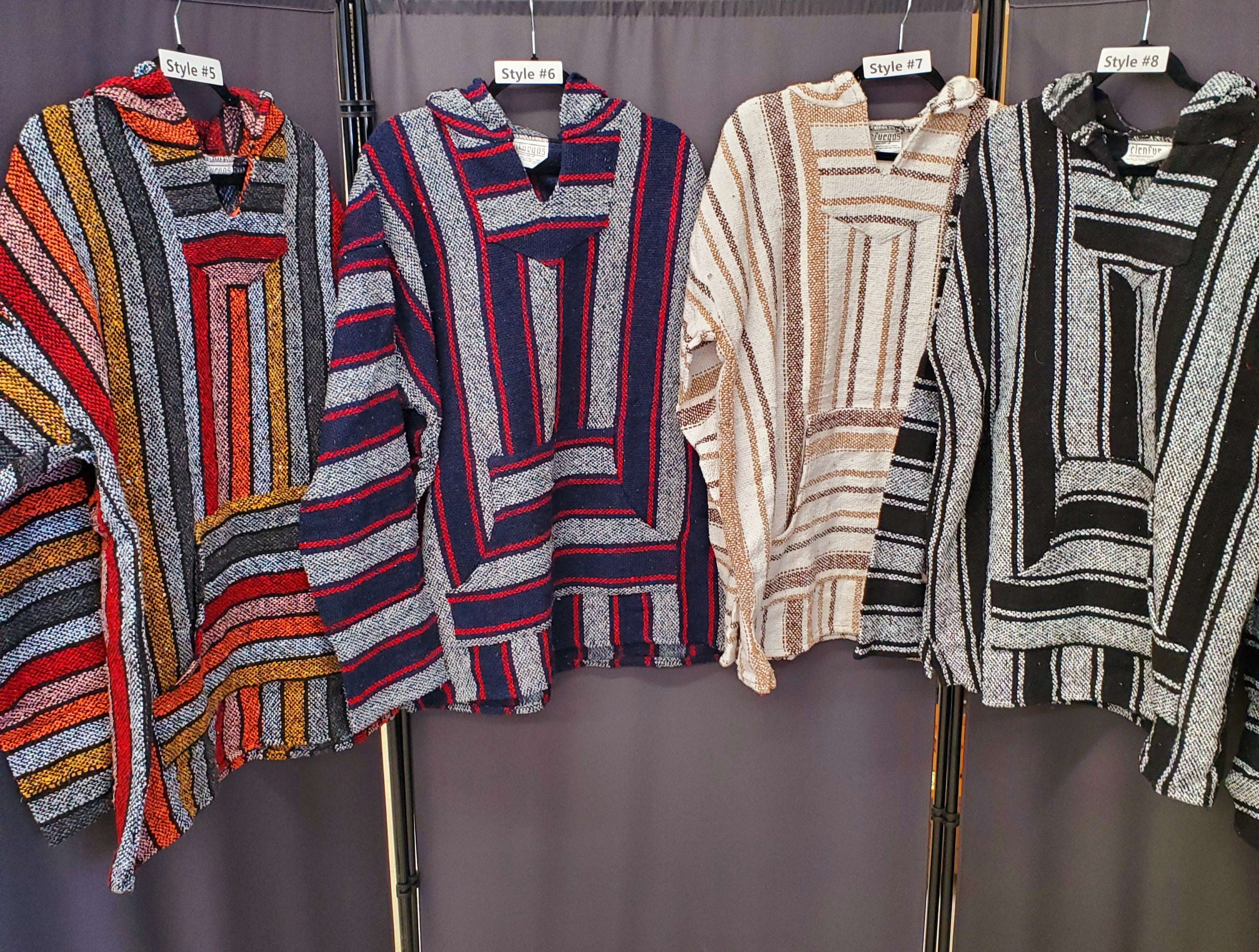 Multicolored Baja Poncho Hoodies