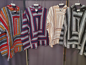 Multicolored Baja Poncho Hoodies