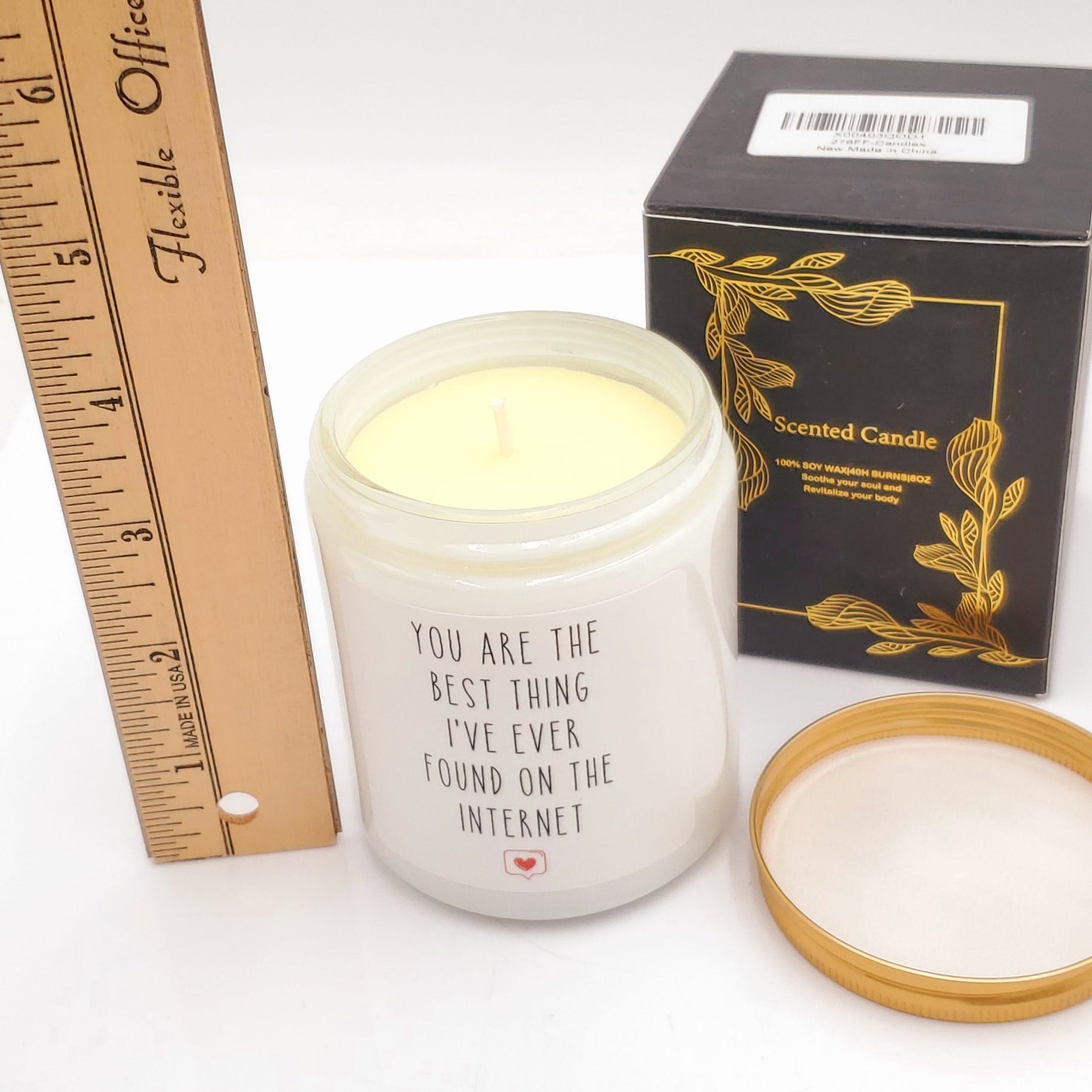 Scented Candle-100% Soy Wax-40hr Burn-8oz- You Are The Best Thing I Found On The Internet