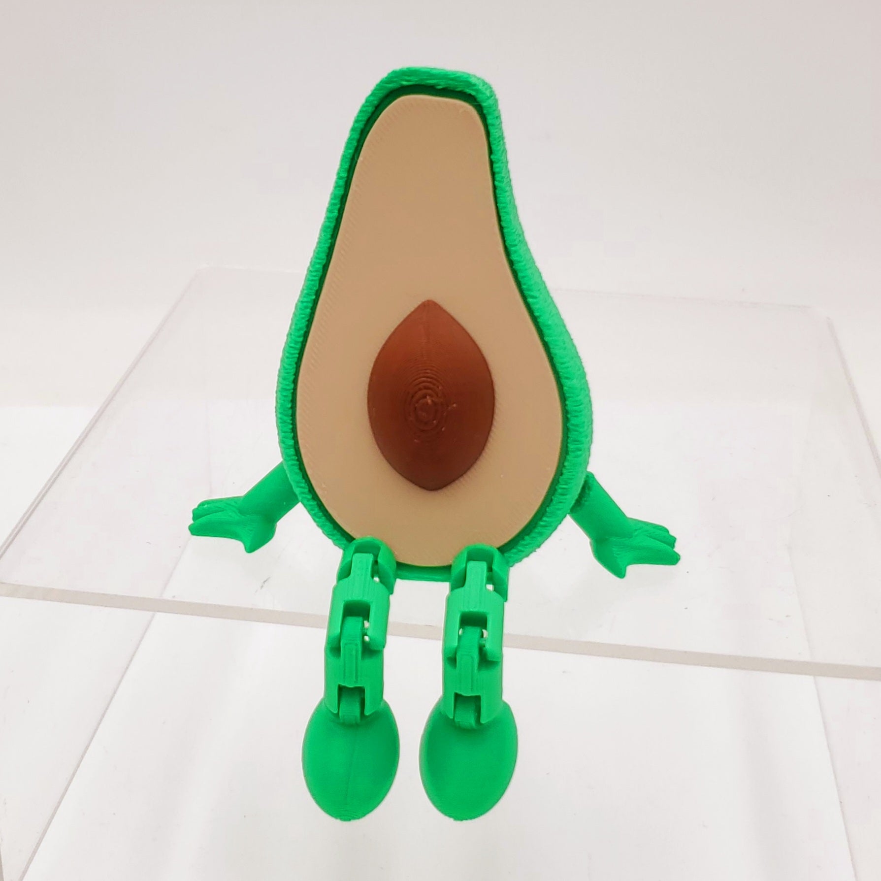 Avocado Shelf Sitter 3D Printed