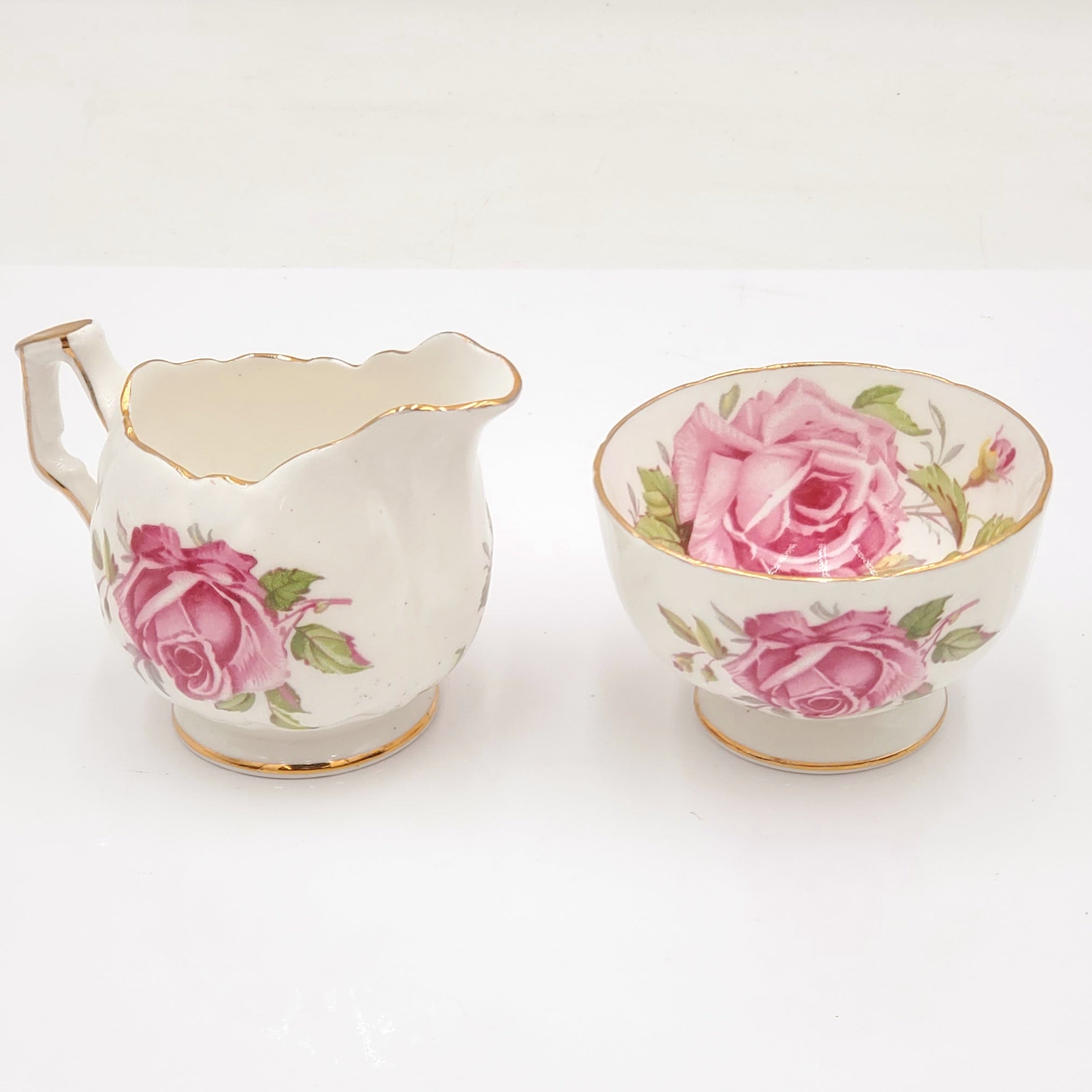 Aynsley Fine Bone China Sugar Bowl and Creamer Set