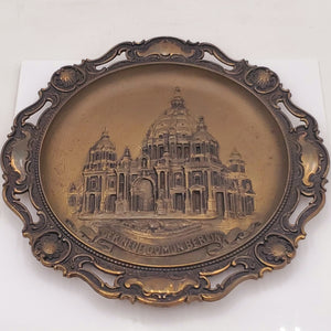 Heavy Cast Iron Plate-Charger by Gesch Depicting Der Neue Dom in Berlin