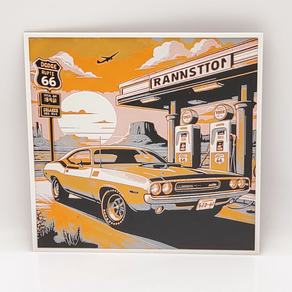 American Muscle Car Shelf Decor 3D Printed