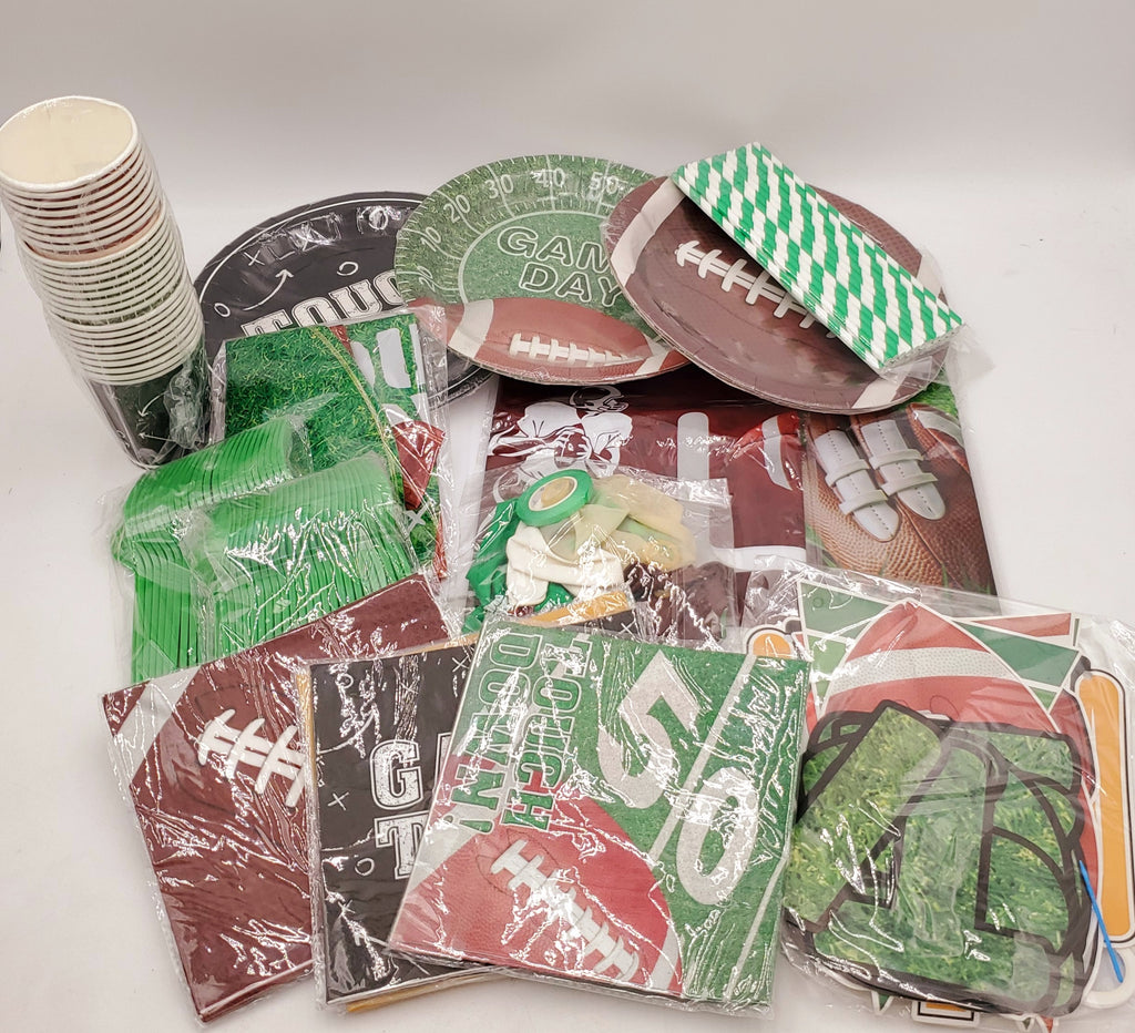 Football Party Supplies Kit Serve 24
