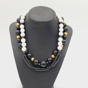 Signed Monet Bead Necklace Set of 2