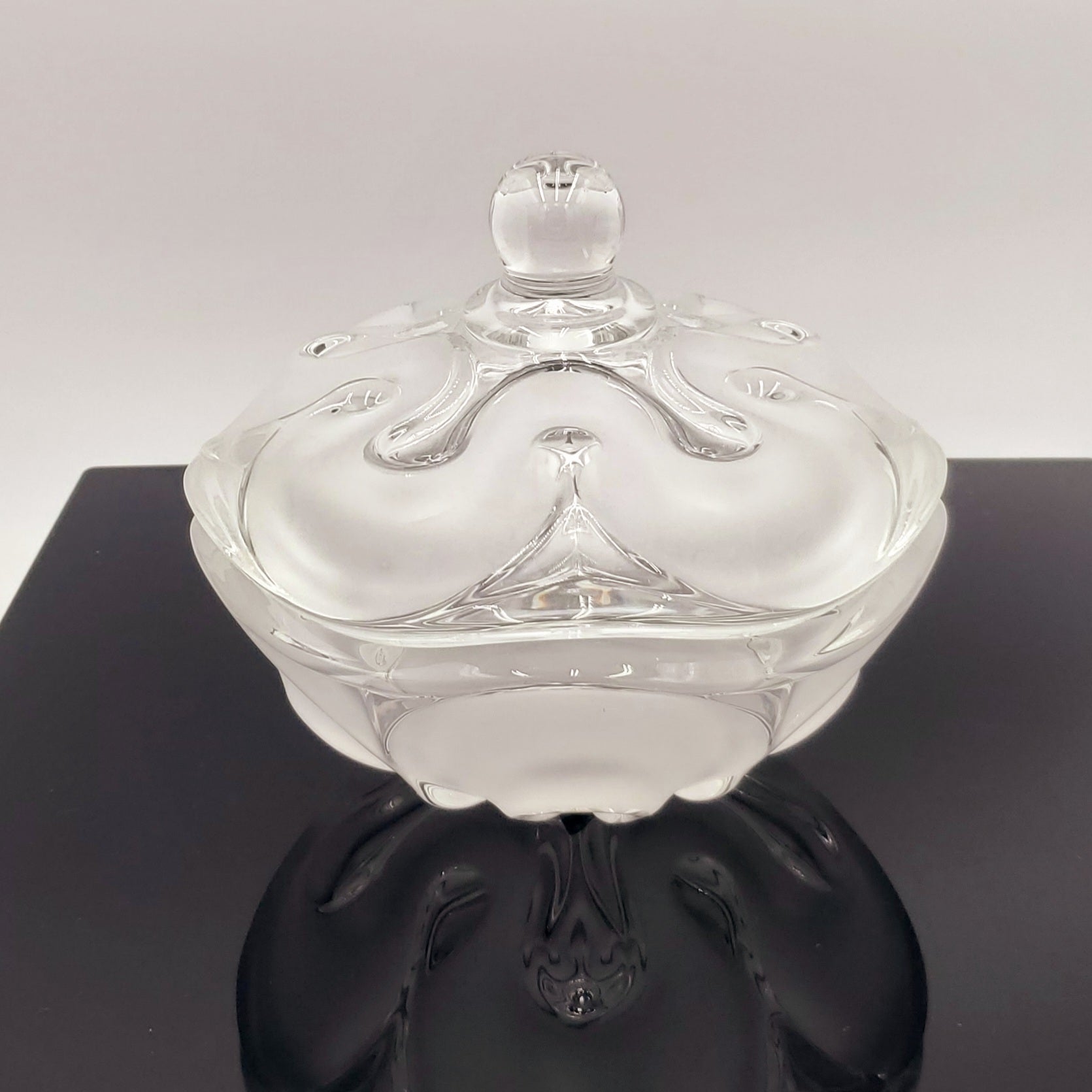 MIKASA Royal Symphony Frosted Glass Covered Bowl Dish Made in Germany