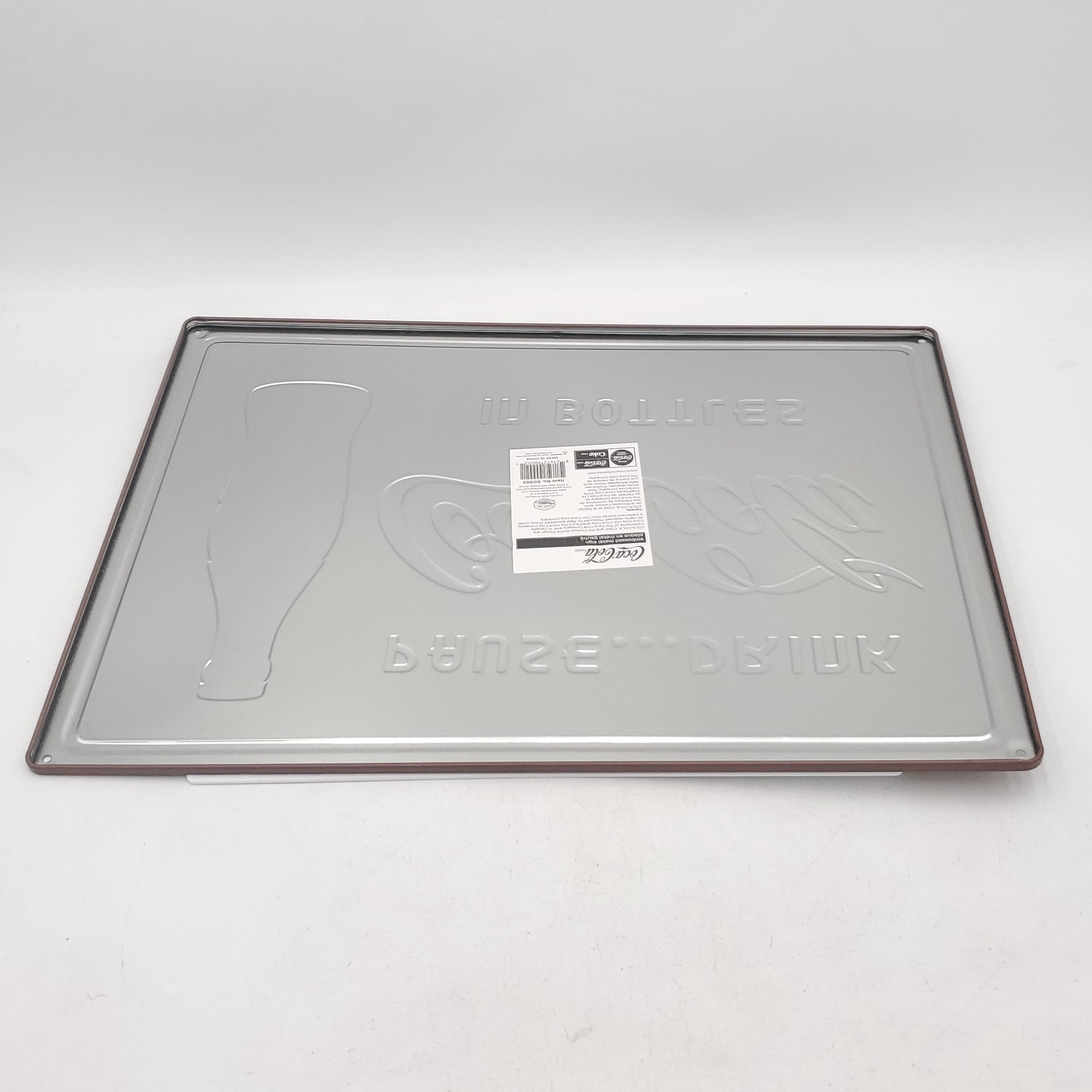 METAL SIGN-12" X 17" PAUSE DRINK COCA-COLA