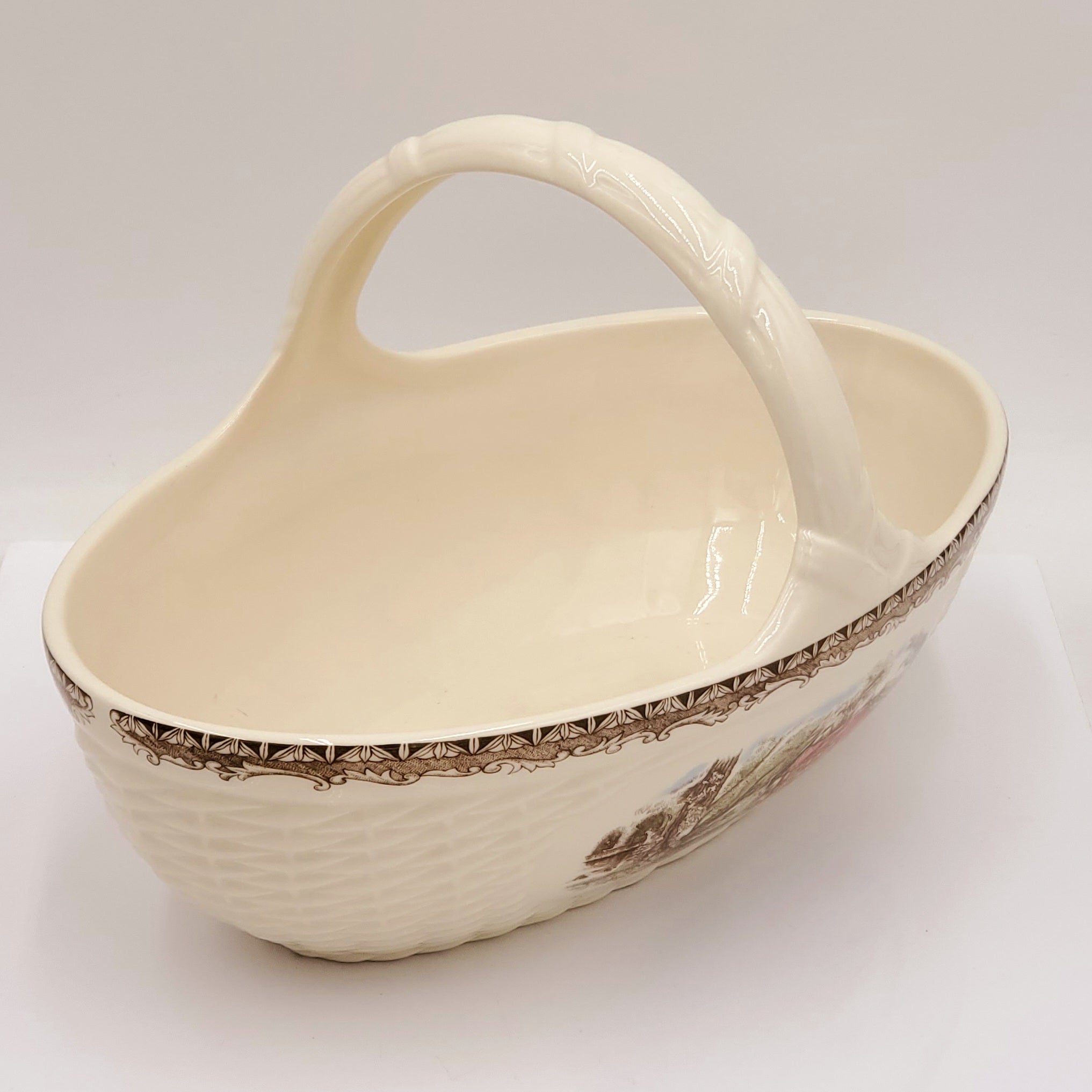 Limited Edition Johnson Brothers Friendly Village 50th Anniversary 11" Handled Basket
