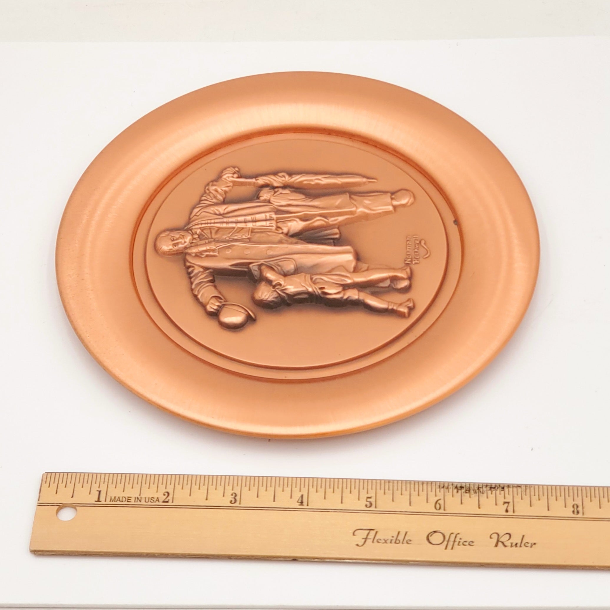 Norman Rockwell "The Big Moment" Solid Burnished Copper Plate-1979