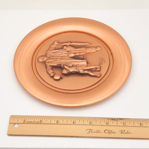 Norman Rockwell "The Big Moment" Solid Burnished Copper Plate-1979