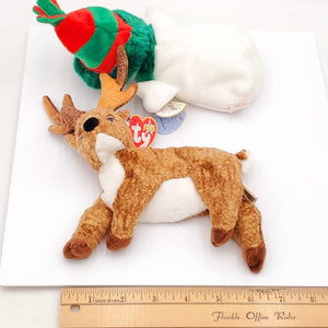 2000 Beanie Babies 2 Pack- Snowgirl and Roxie the Reindeer