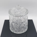 Antique Cut Crystal Pinwheel Star Biscuit Jar Ice Bucket