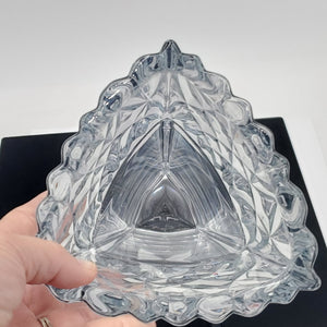 Beautiful Mikasa 12" Tall Lead Crystal Triangle Vase, Extremely HEAVY!