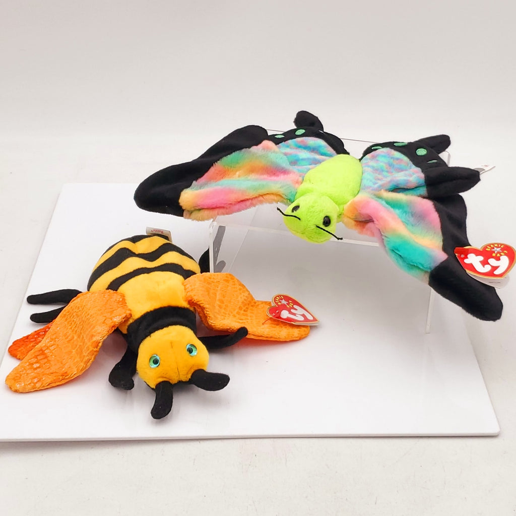 2000 Beanie Babies 2 Pack- Buzzie the Bee and Float the Butterfly