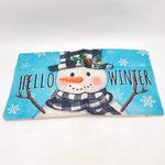 Hello Winter Snowman Pillow Cover (12 x 20")