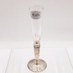 Vintage Atlantis Bud Vase Full Lead Crystal  Handblown, Handcut & Silver Mounted for Block by Crisal, Portugal