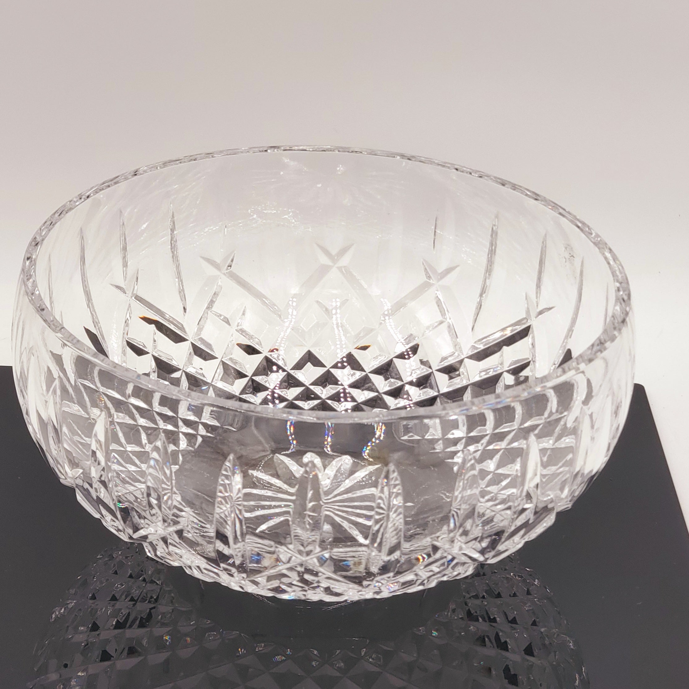 Crystal Lismore Cut Glass Bowl