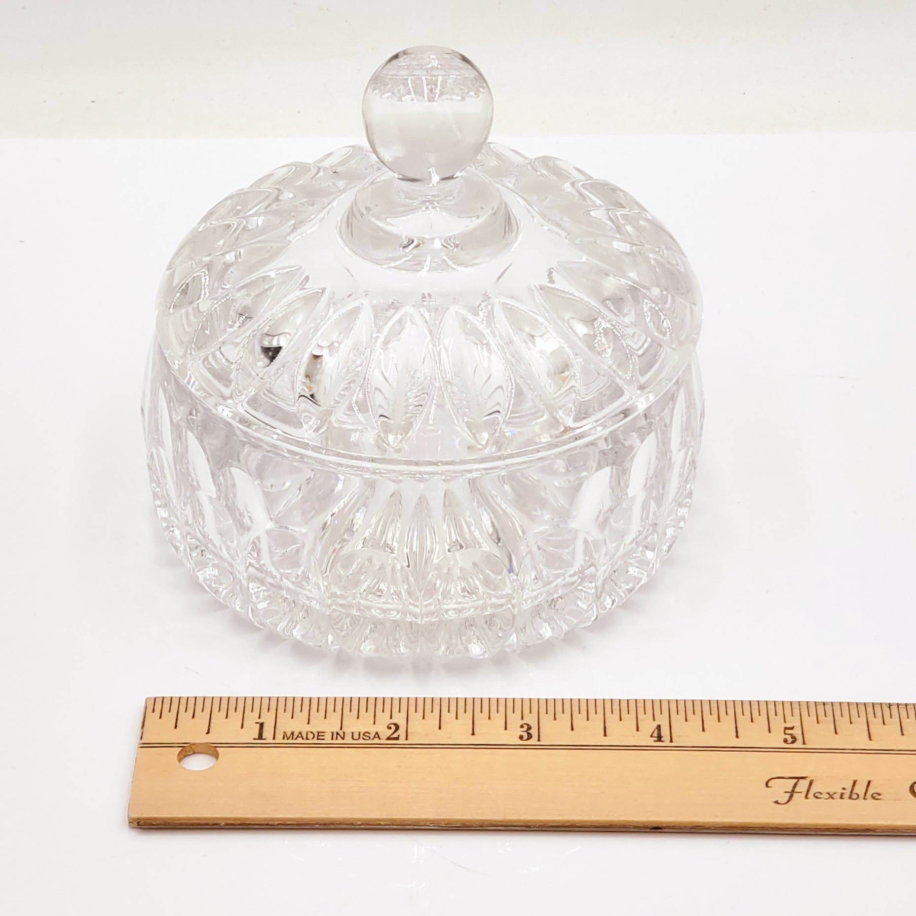Gorham Althea Cut Crystal Candy Dish with Lid
