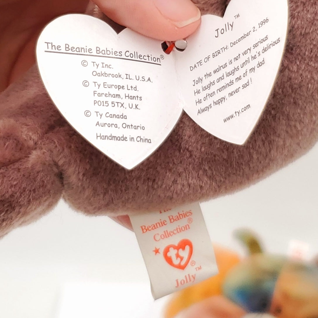 1996 Beanie Babies 3 Pack-Scoop the Pelican, Jolly the Walrus and Claude the Crab