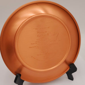 Norman Rockwell "The Christmas Gift" Solid Burnished Copper Plate-1978