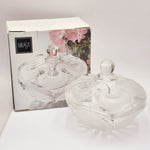MIKASA Royal Symphony Frosted Glass Covered Bowl Dish Made in Germany