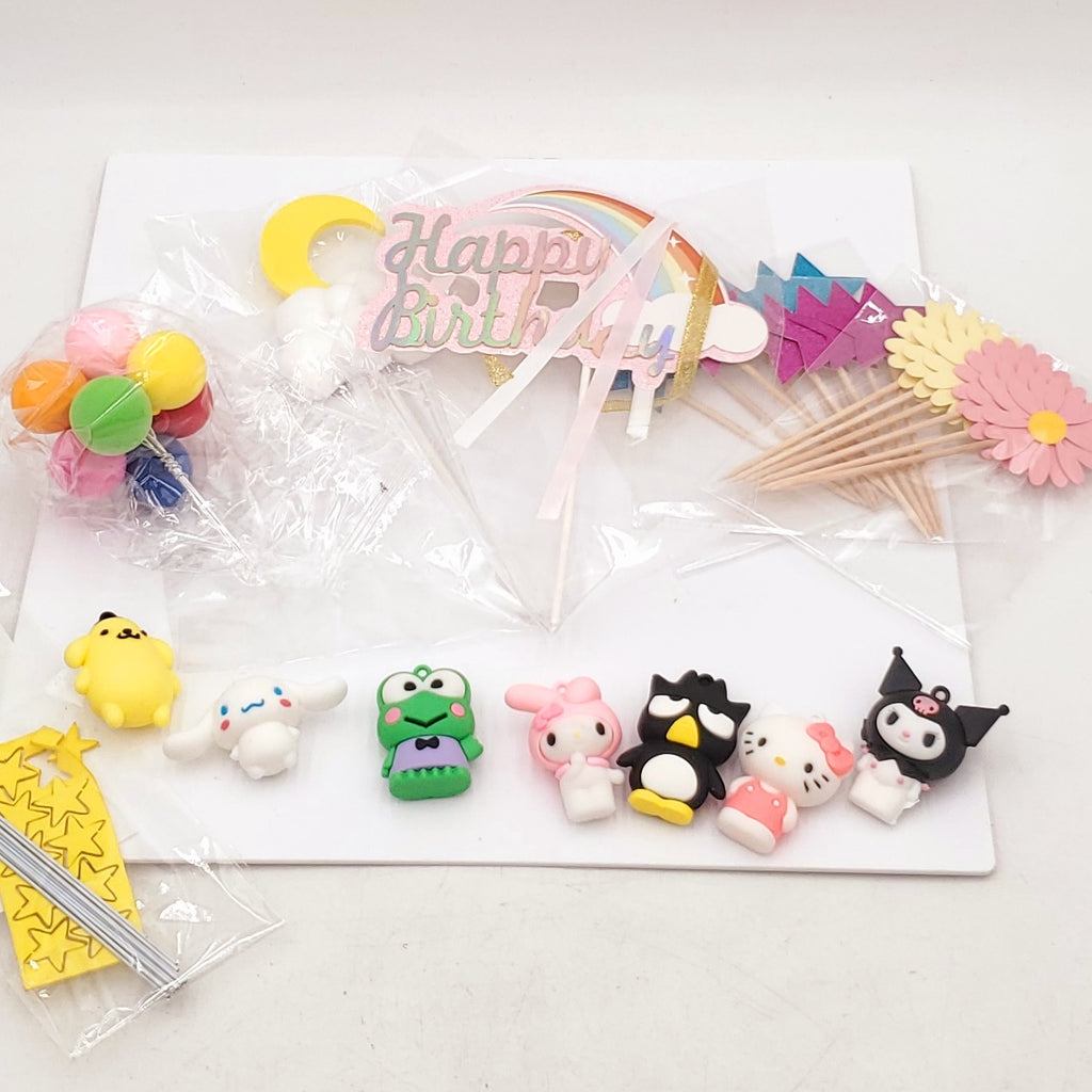 36 Pcs Kitty Happy Birthday Cake Decor
