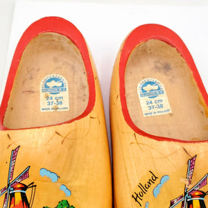 Wooden Dutch Clogs Holland Shoes Hand Painted