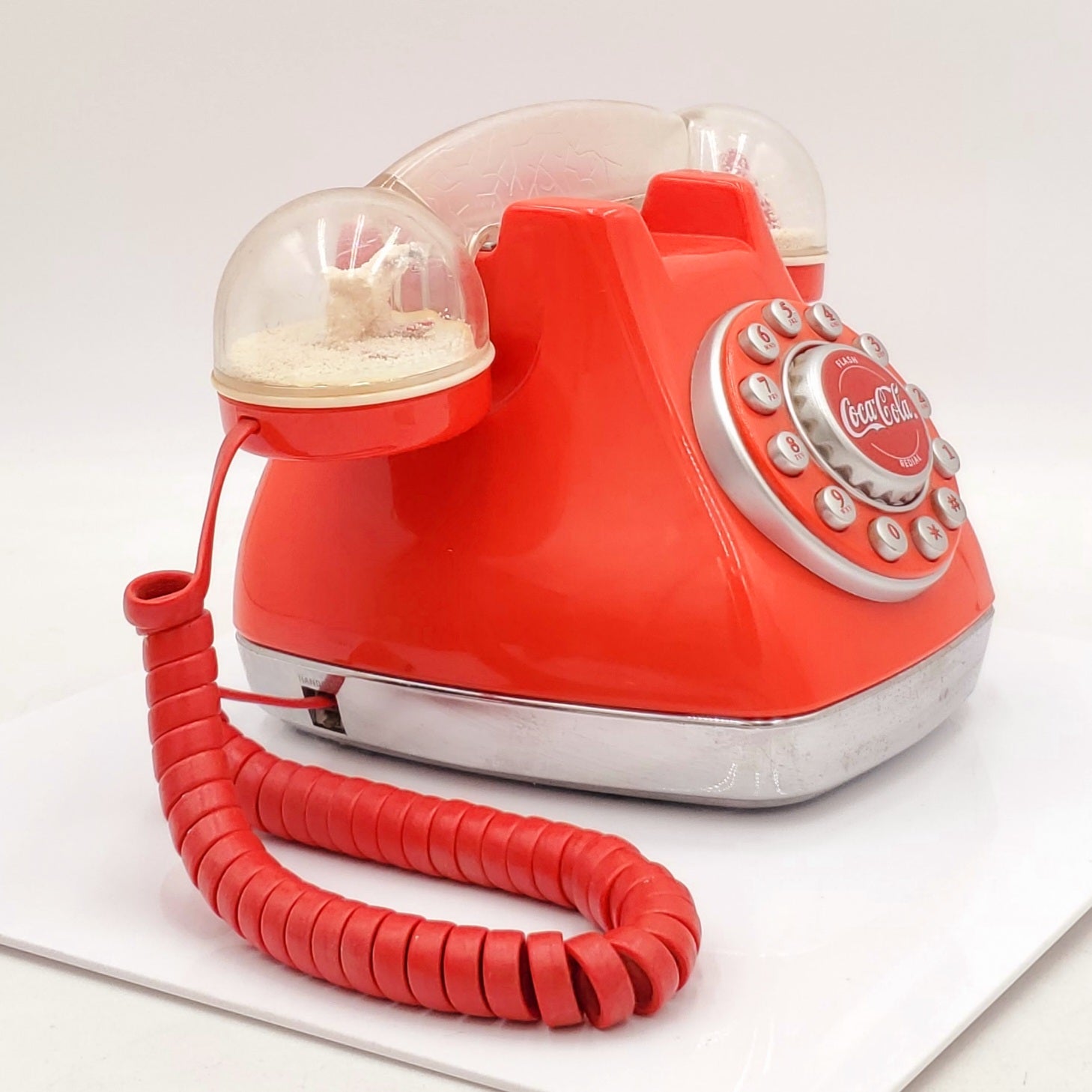 Vintage-Style Coca-Cola Snow Dome Telephone