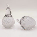 Crystal Clear Glass Paperweight Set of 2