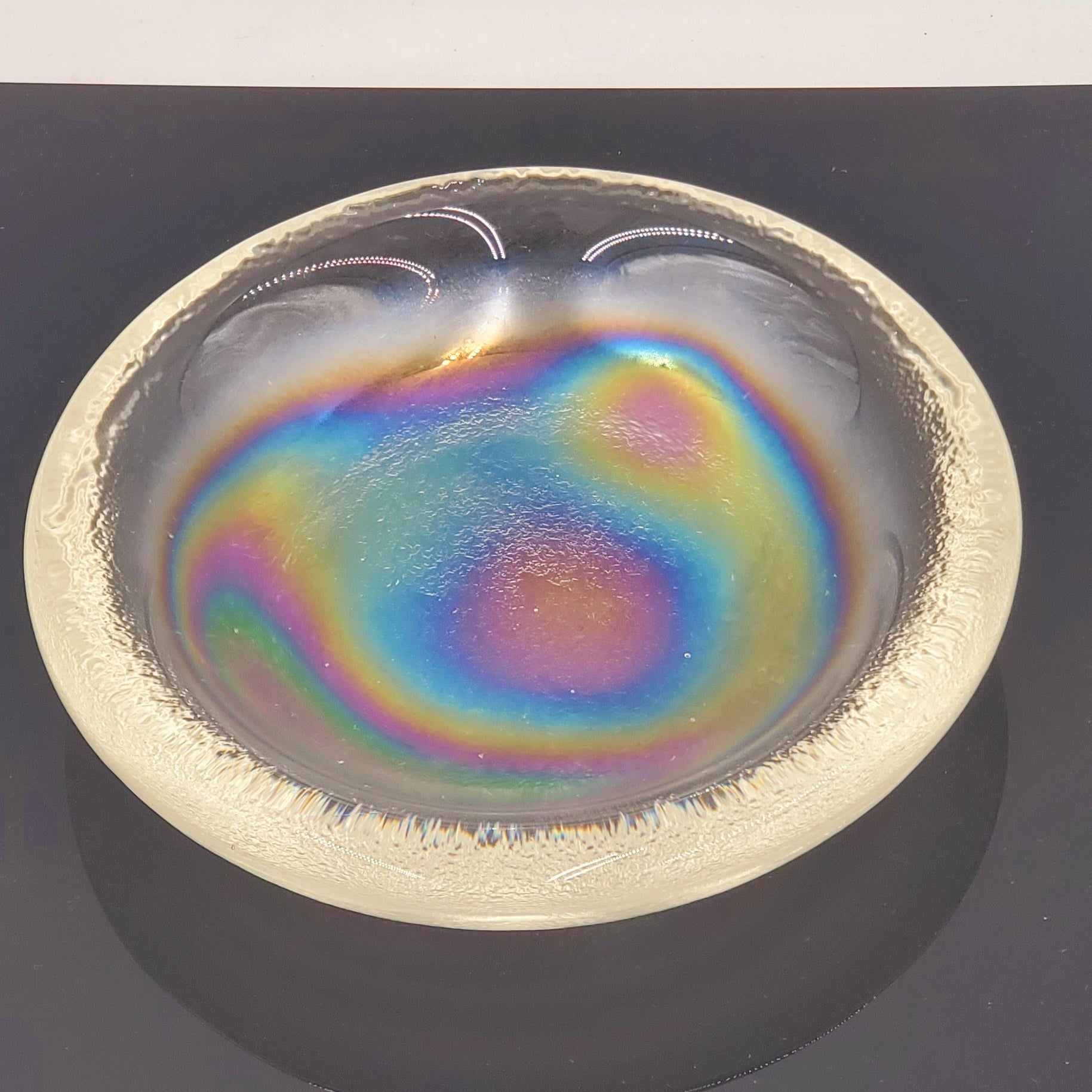 Iridescent Swirl Decorative Glass Plate/Bowl