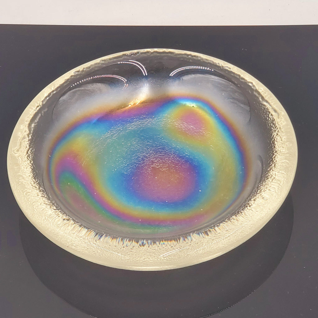 Iridescent Swirl Decorative Glass Plate/Bowl