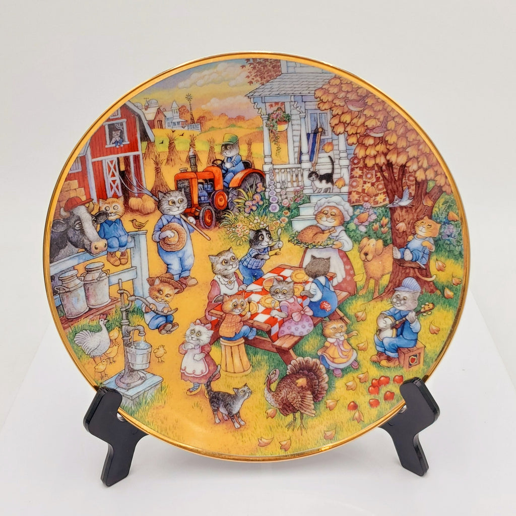 Franklin Mint Collector Plate-"A Purrfect Feast" by Artist Bill Bell