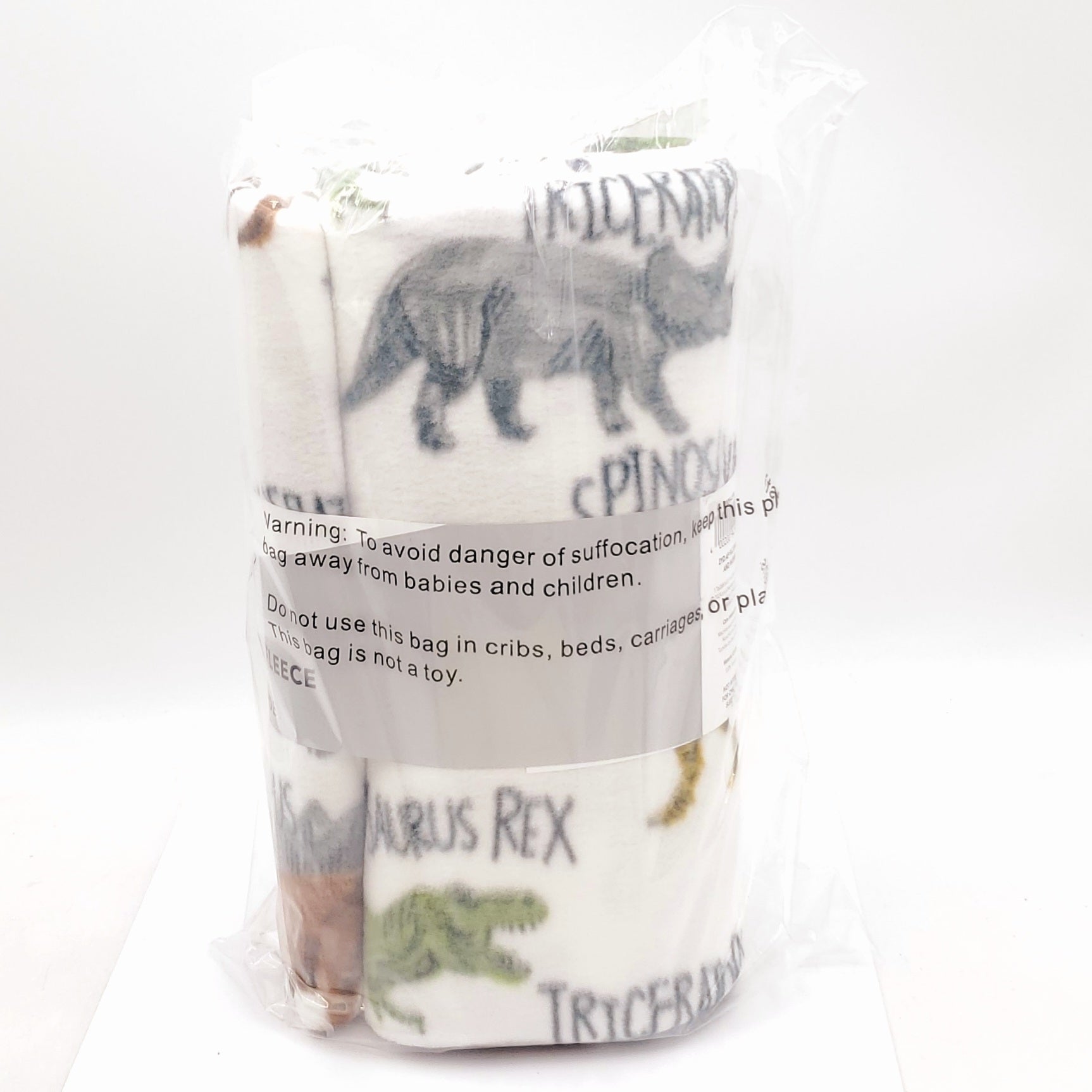 Pre-Cut Anti-Pill Plush Fleece-Midweight/Soft Hand- 2 Yards, 58" Wide- Dino & Words Pattern