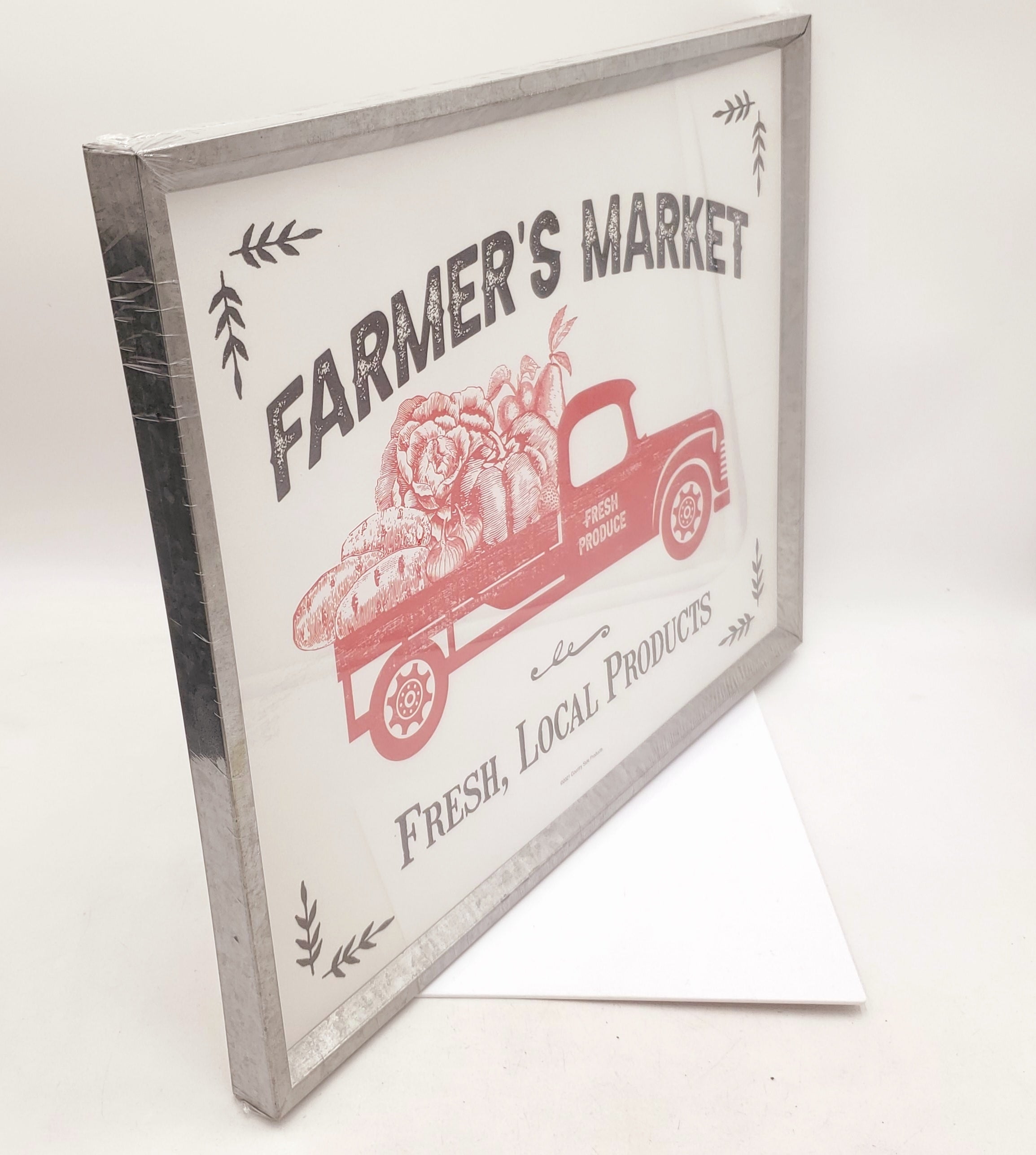 WALL DECOR-16X20 FARMERS MARKET, TIN FRAME