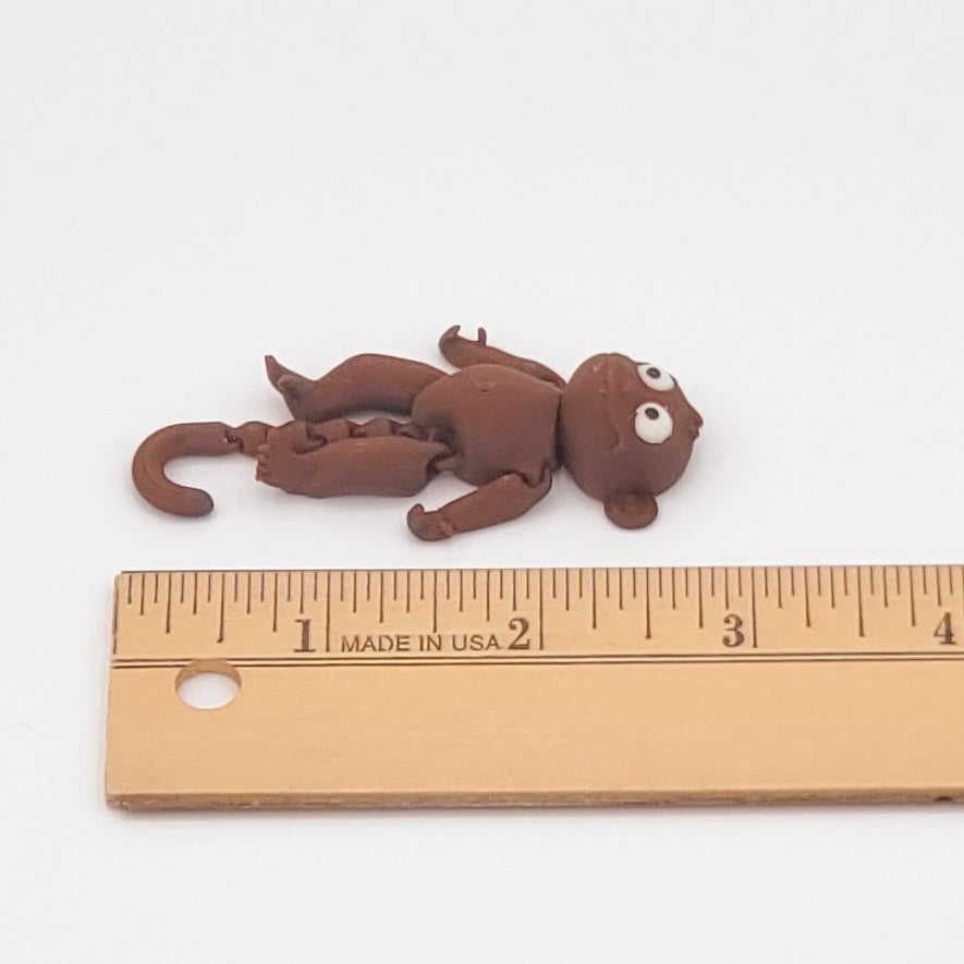 Brown Monkey- 3D Printed Pocket Pet
