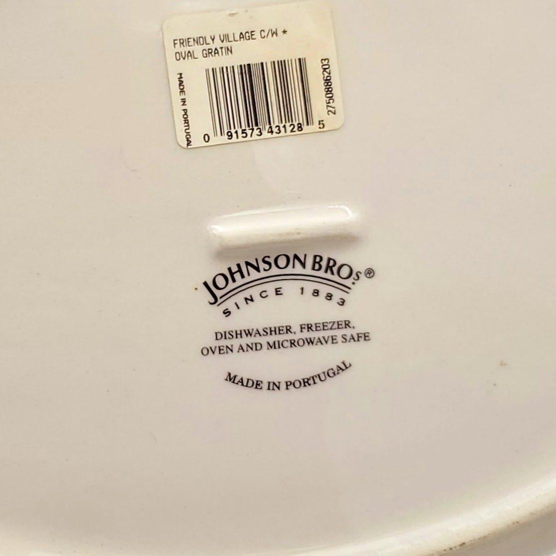 Johnson Brothers Friendly Village 12" Oval Baker