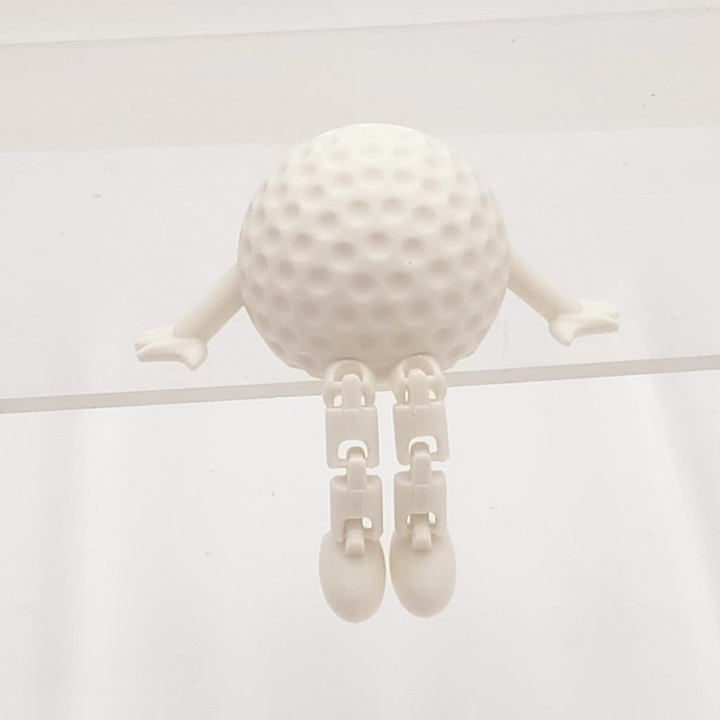 White Golf Ball Shelf Sitter - 3D Printed
