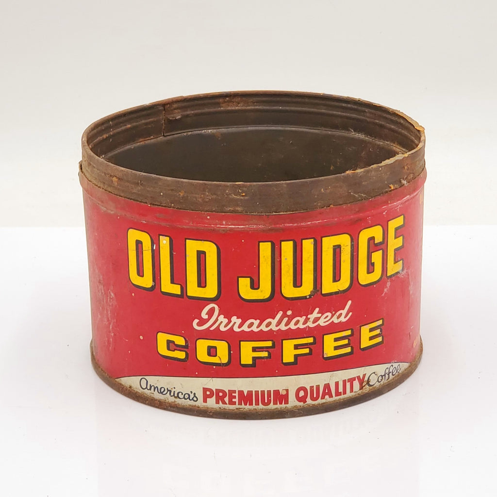 Vintage Old Judge Coffee Tin "with the Million Dollar flavor"