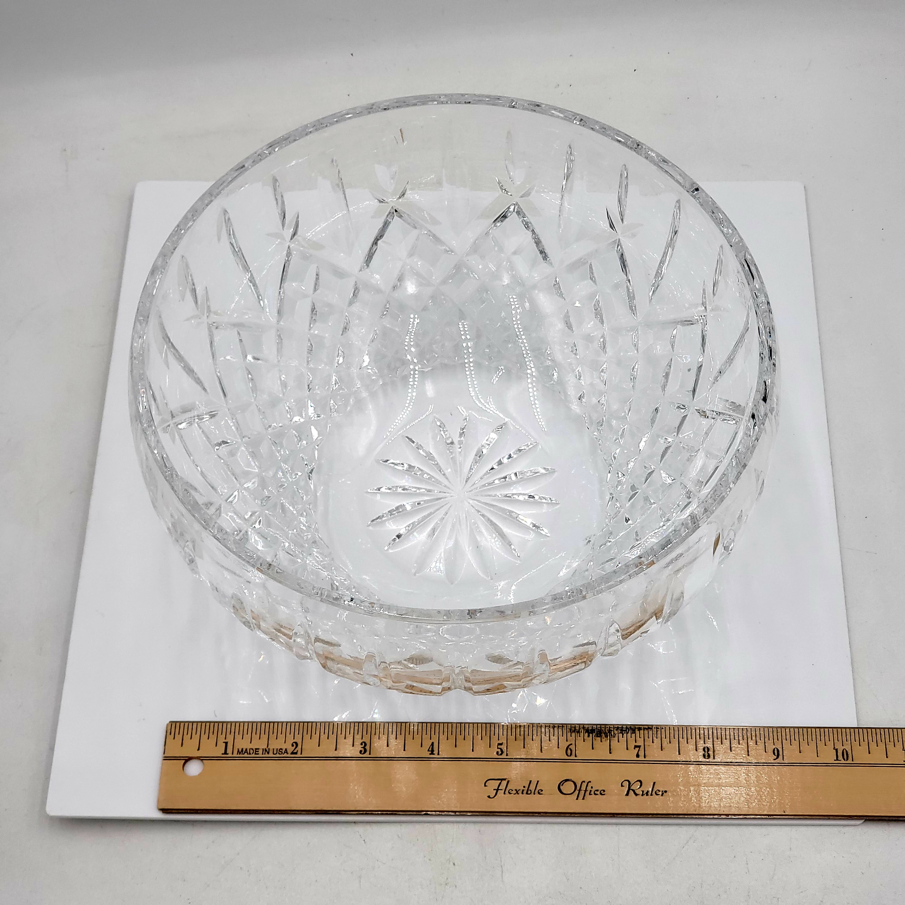 Crystal Lismore Cut Glass Bowl