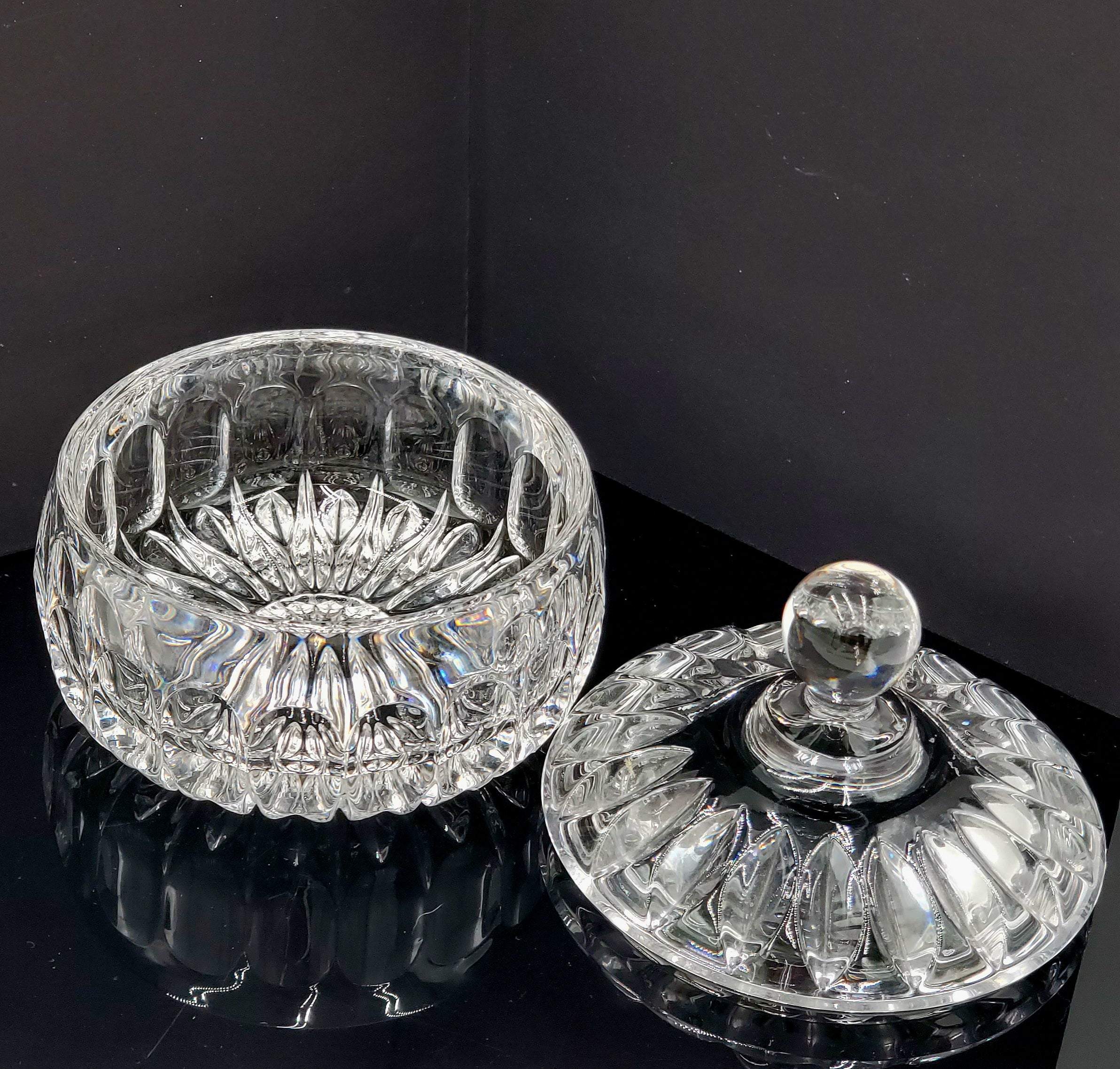 Gorham Althea Cut Crystal Candy Dish with Lid