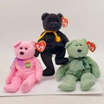 2000 Beanie Babies 3 Pack- Haunt the Halloween Bear, Shamrock the Bear and Eggs the Easter Bear