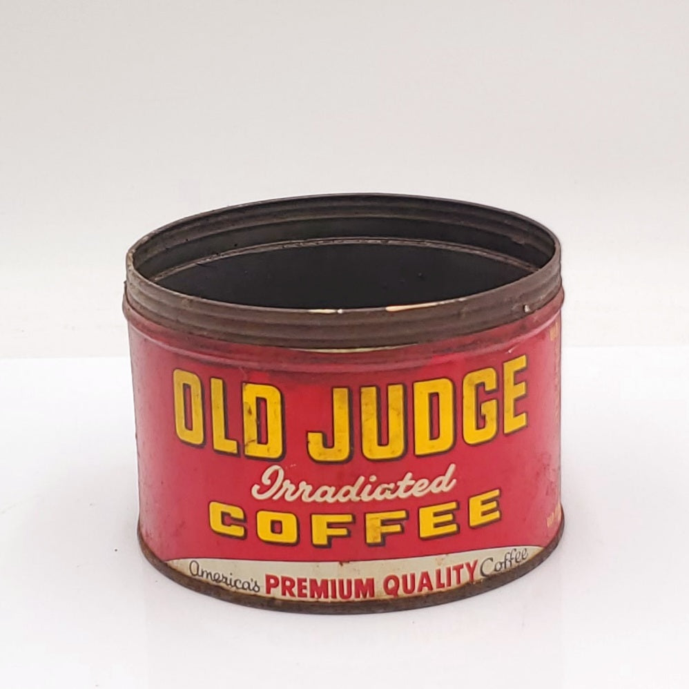 Vintage Old Judge Coffee Tin "with the Million Dollar flavor" America's Premium Quality Coffee