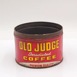 Vintage Old Judge Coffee Tin "with the Million Dollar flavor" America's Premium Quality Coffee