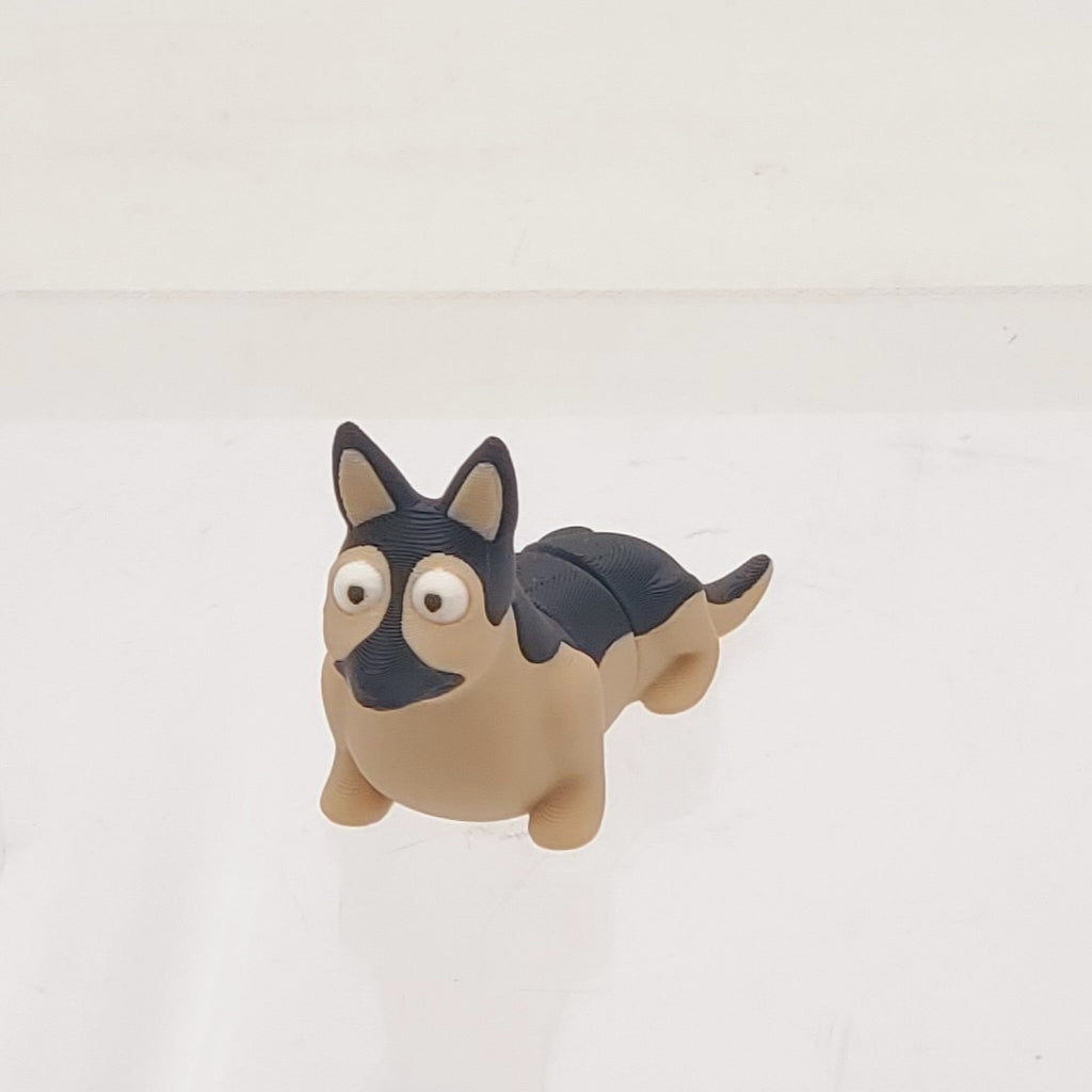 Black/Brown Dog - 3D Printed Pocket Pet