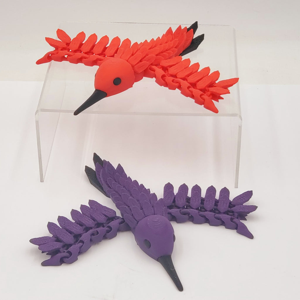 Purple and Red Hummingbirds- 3D Printed