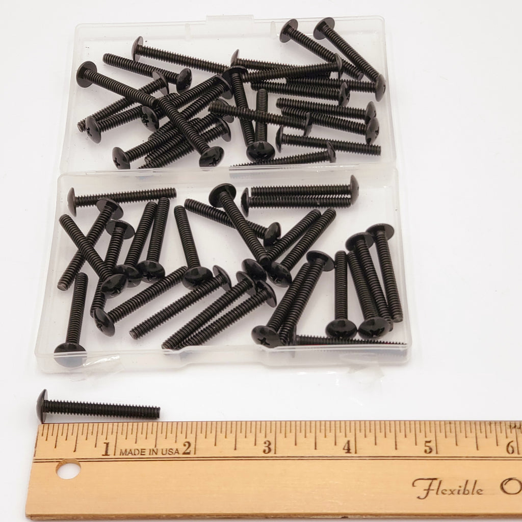 Black Machine Screws-50pc