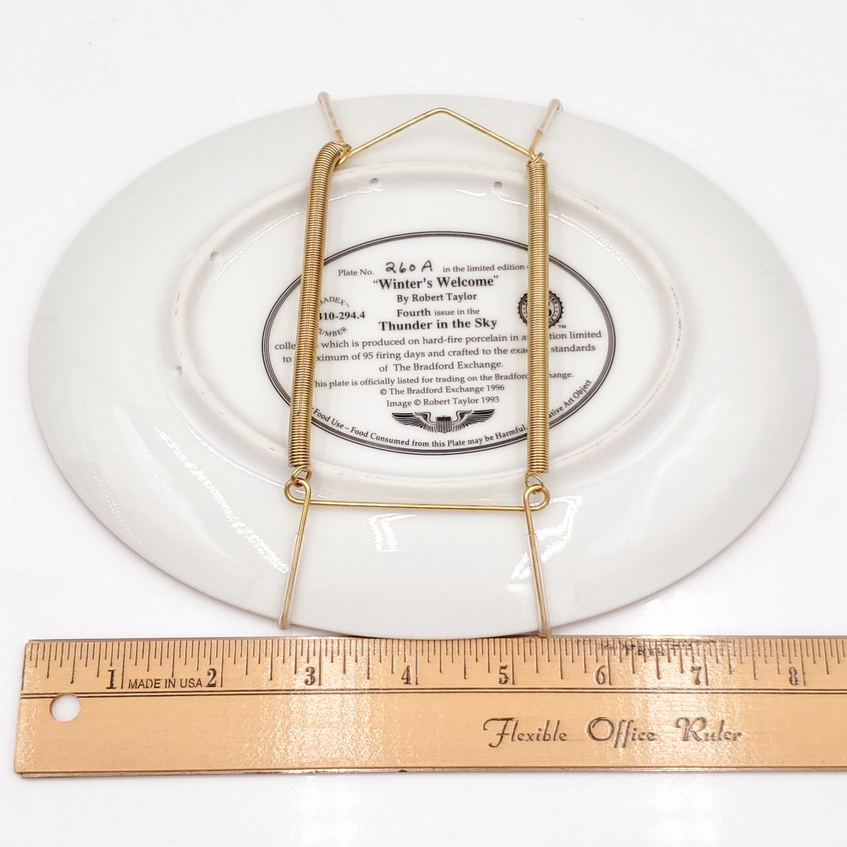 BRADFORD EXCHANGE “Winter's Welcome” Plate WWII Thunder in the Sky Robert Taylor