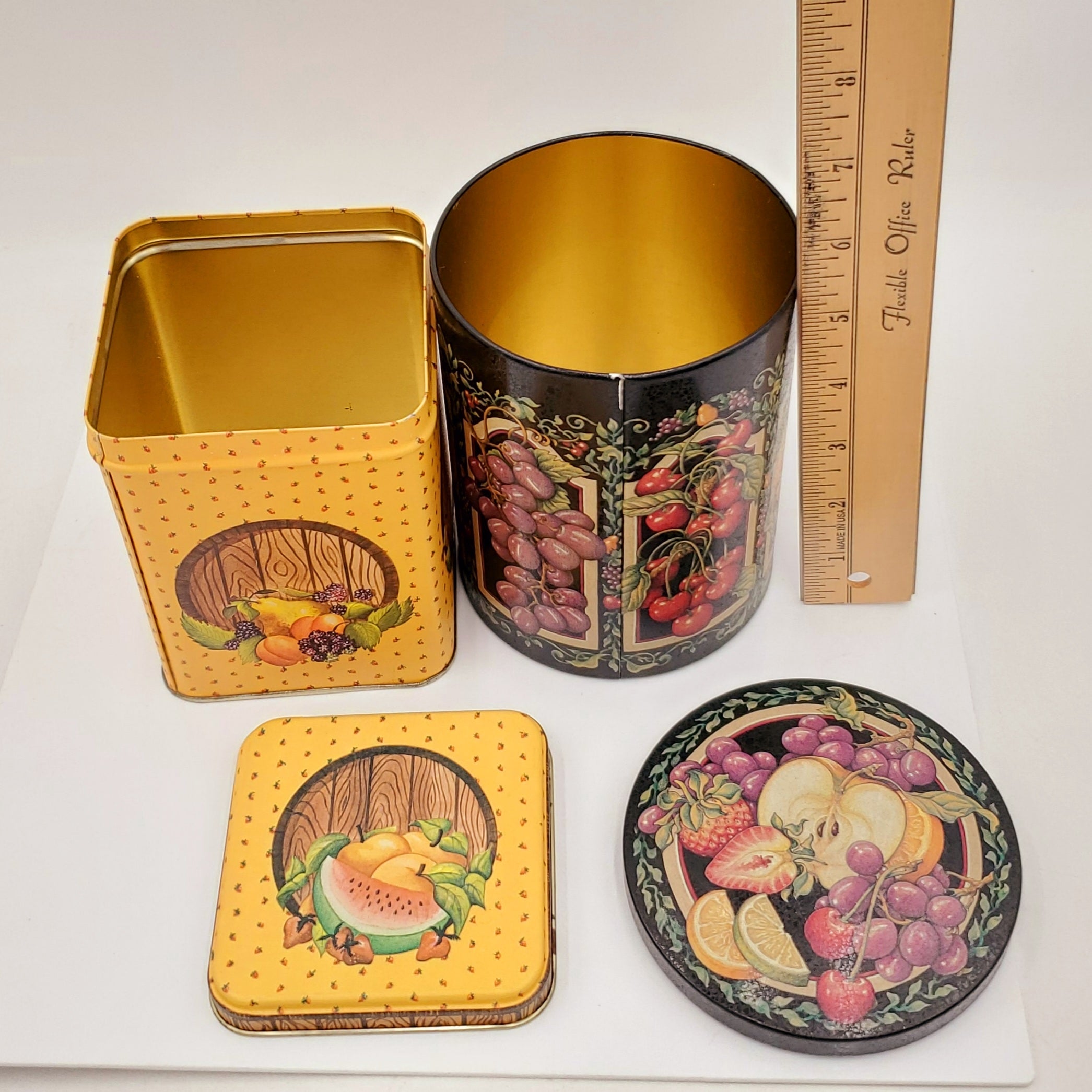2 Piece Fruit Tin Set